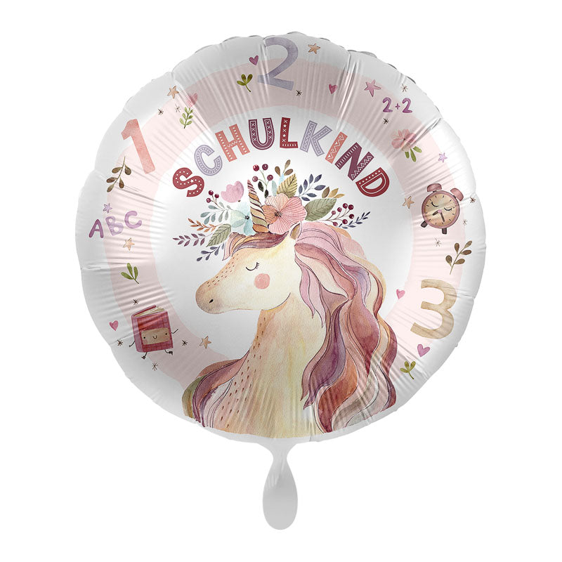 Schulkind Einhorn Folienballon