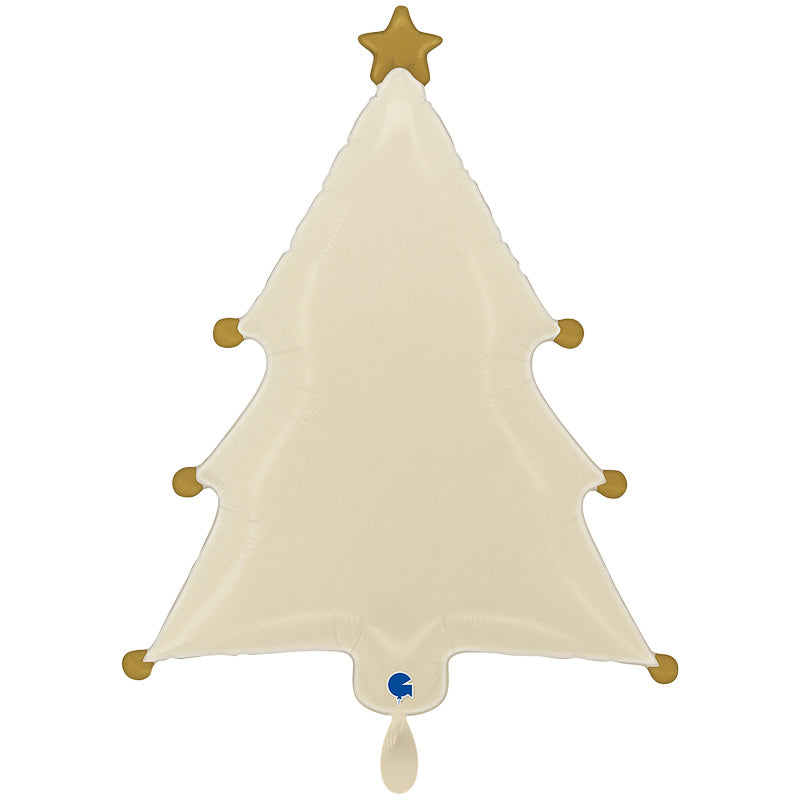 Weihnachtsbaum Folienballon / Crème