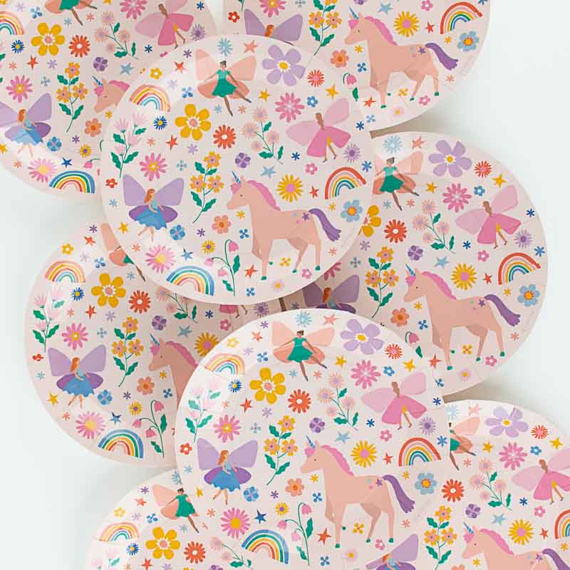 Einhorn & Feen Party Teller