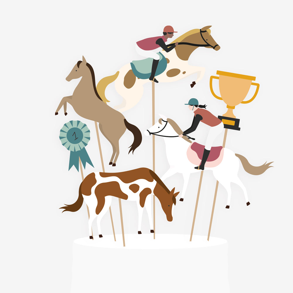 Pferde Cake Topper Set