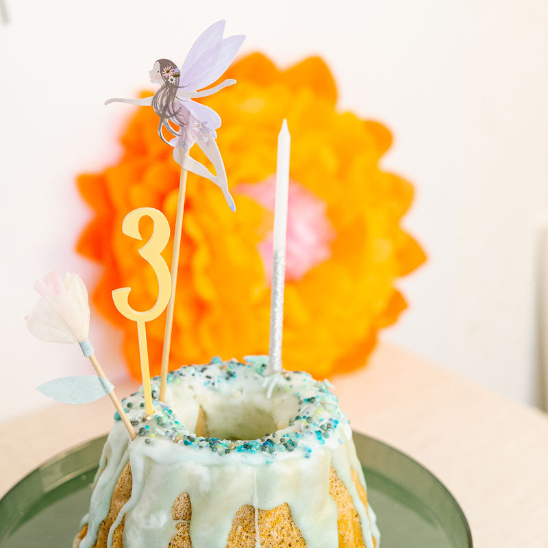 Zahlen Cake Topper Gelb / Acryl