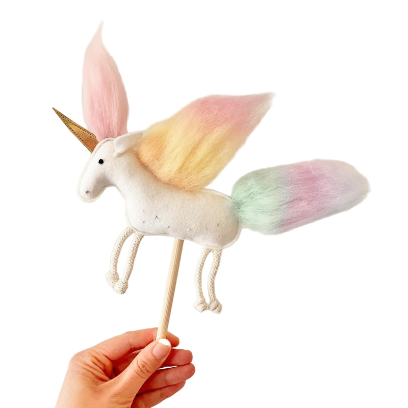 Regenbogen Einhorn Cake Topper / Handmade / Filz