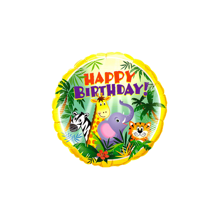 happy birthday safari ballon rund
