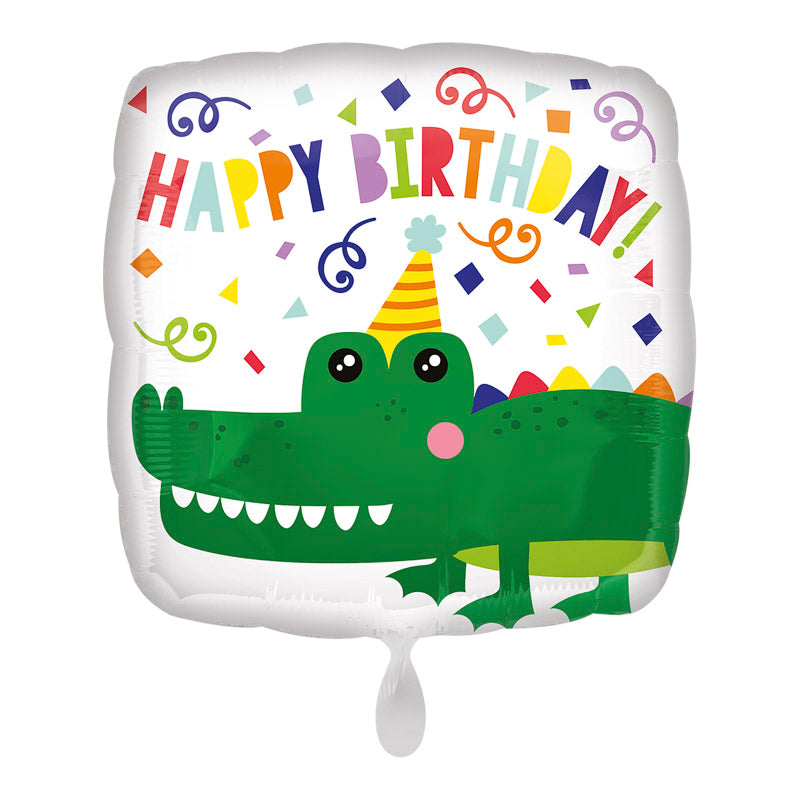 folienballon krokodil happy birthday