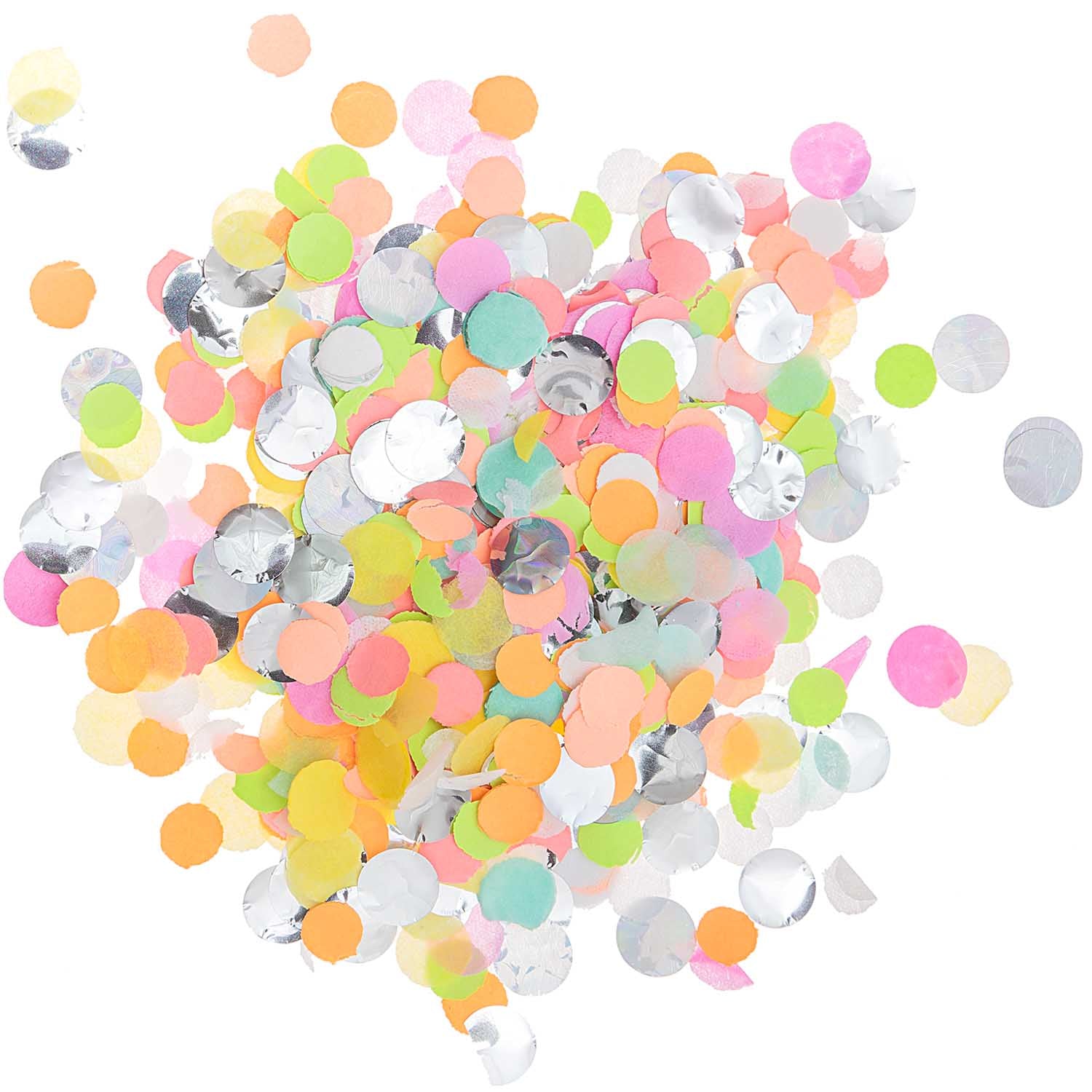 neon mix konfetti silber