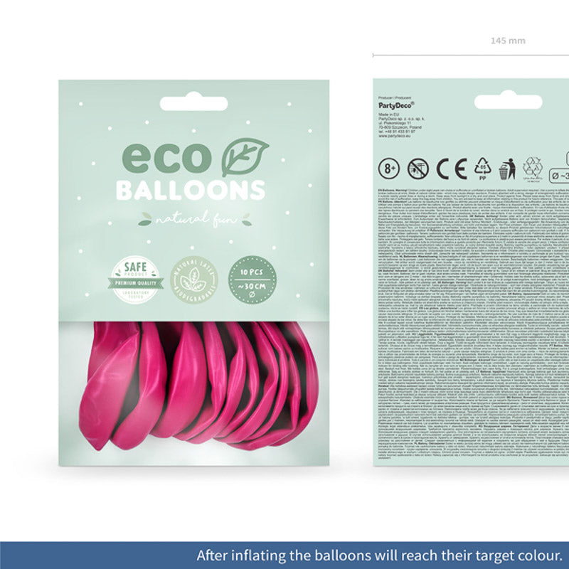 10 ECO Ballons pink fuchsia