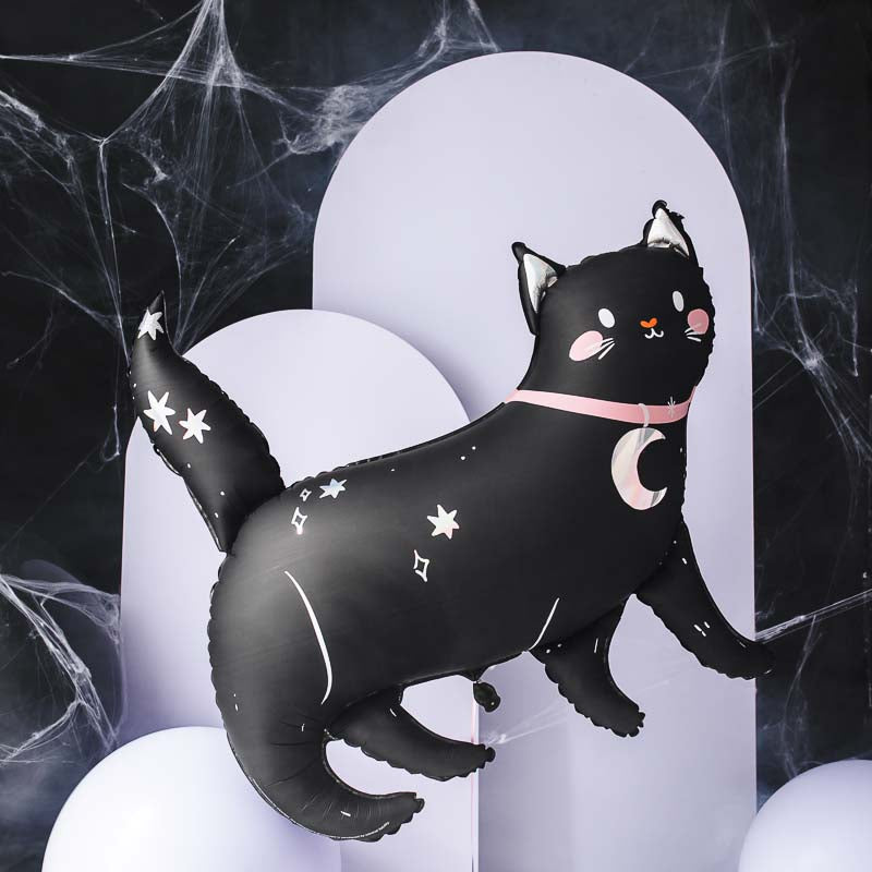 Katzen Folienballon - Schwarz