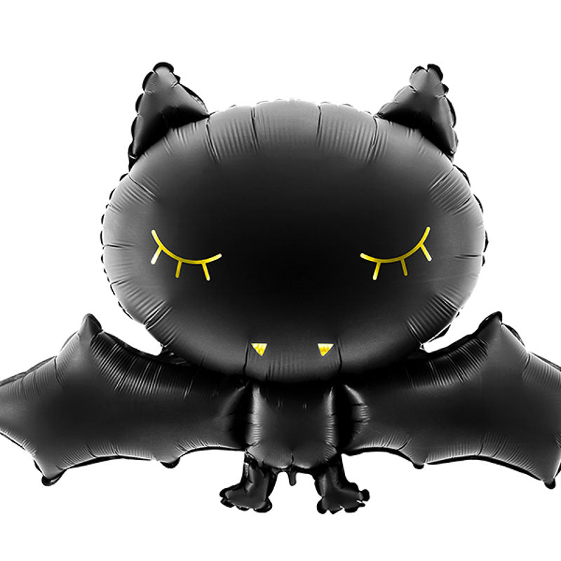 Fledermaus Folienballon Schwarz-Gold