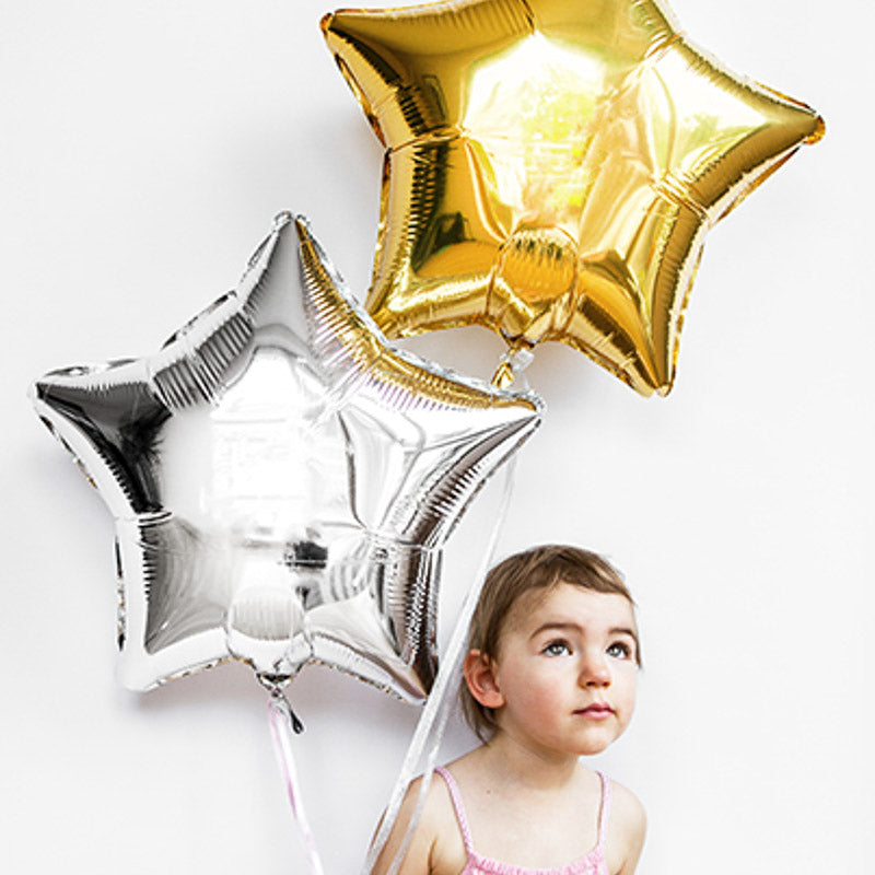 folienballon stern silber