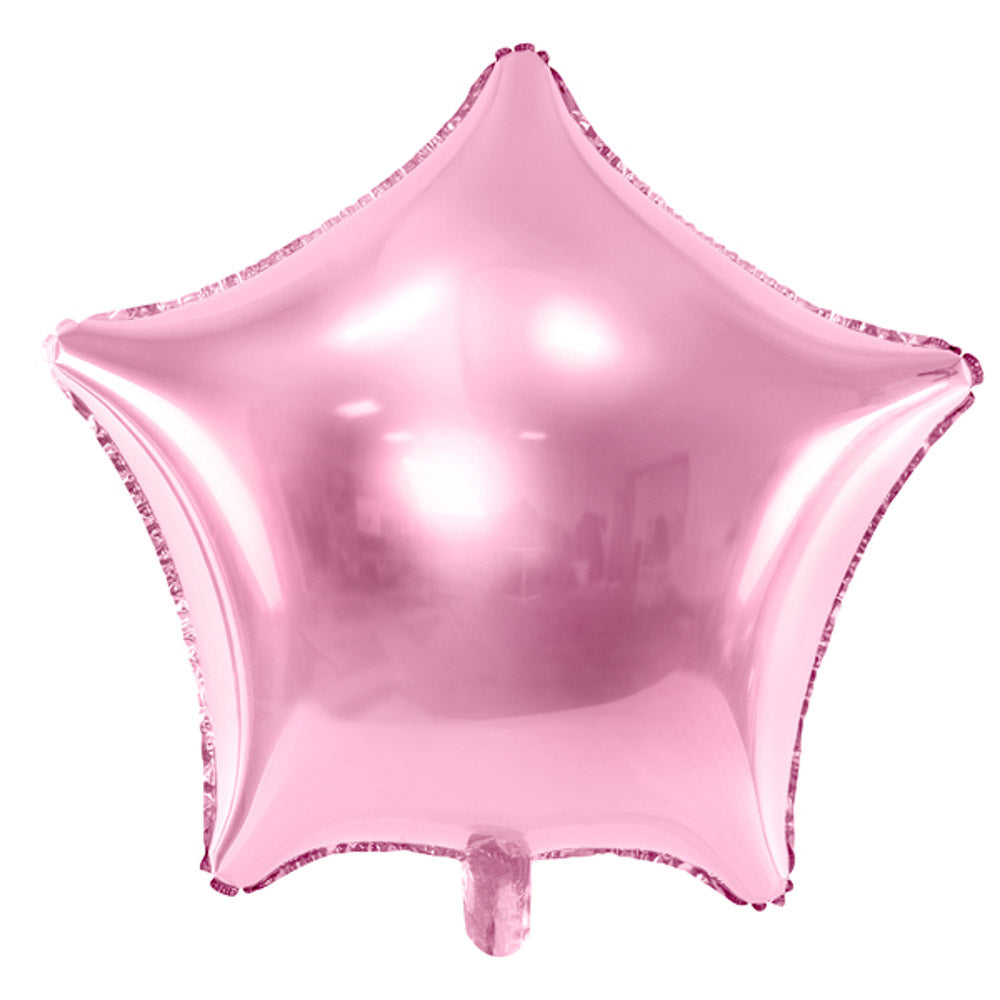 folienballon stern rosa matt