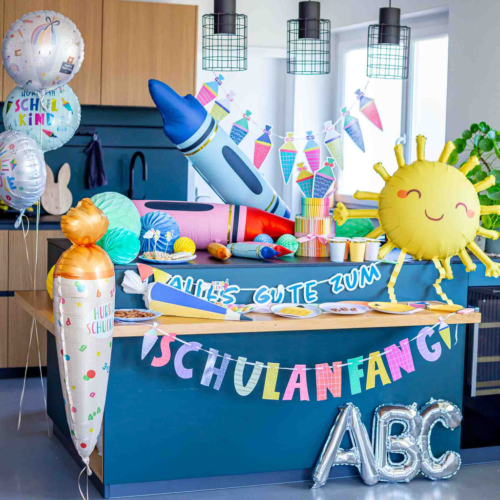 Bunte ABC Deko zur Einschulung – Printfetti