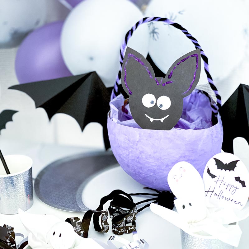 Halloween Körbchen mit Kindern Basteln – Printfetti