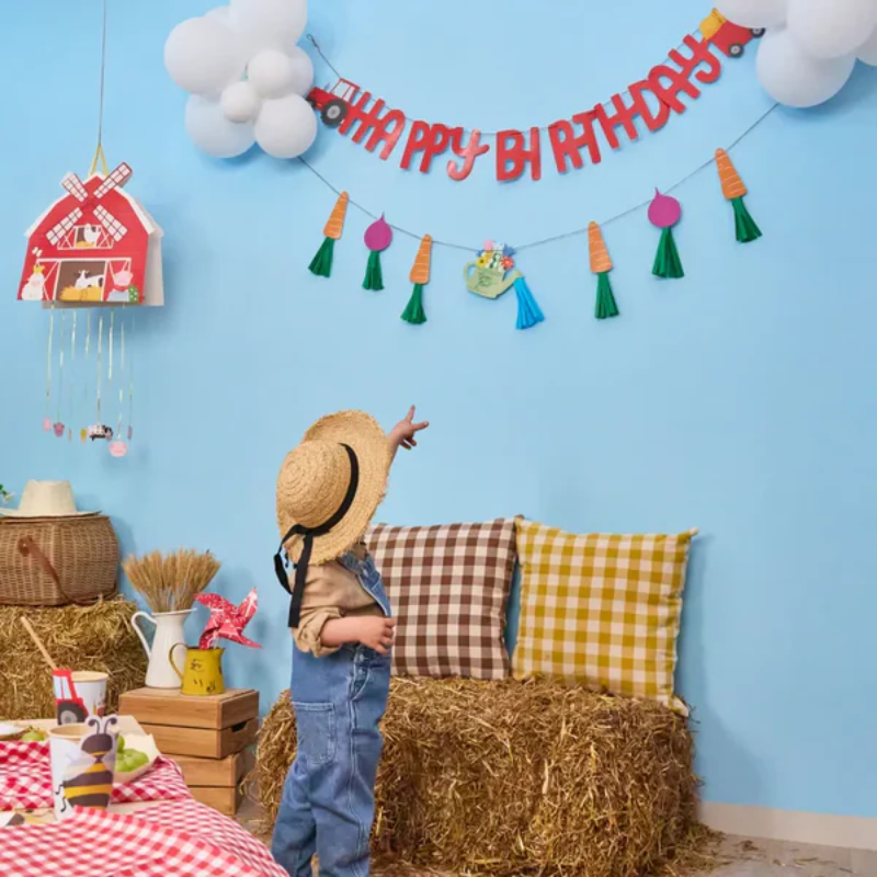 Bauernhof Happy Birthday Girlande