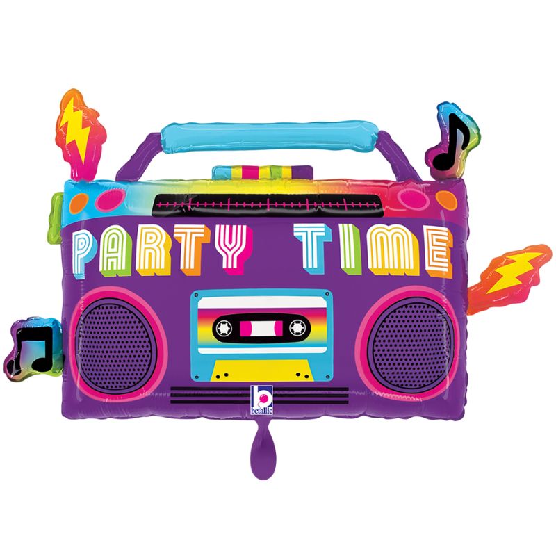 Boombox Folienballon / Party Time / Disco