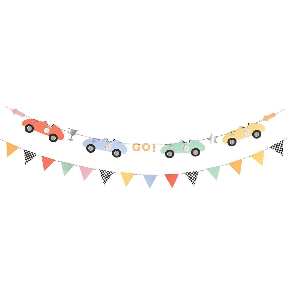 Rennauto Party Girlande