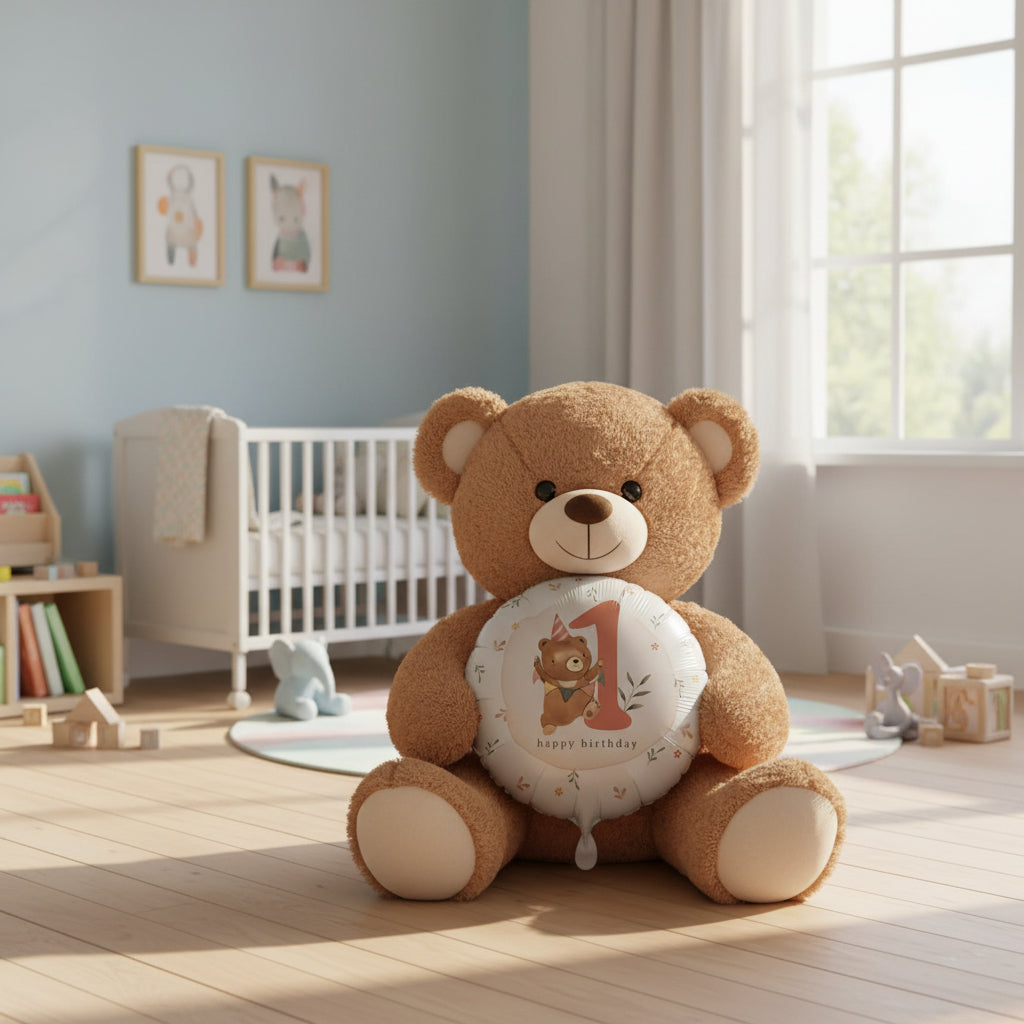 erster geburtstag teddy ballon