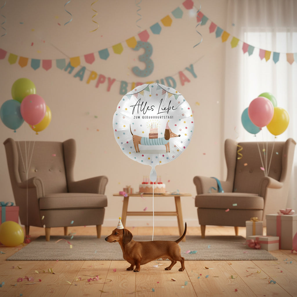 dackel ballon geburtstag