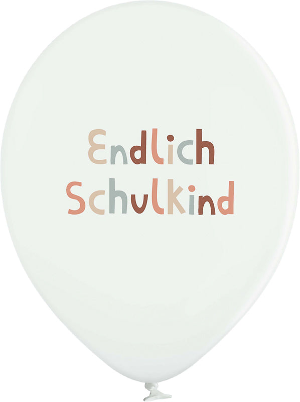 Schulkind Ballon Set - Apricot/Regenbogen