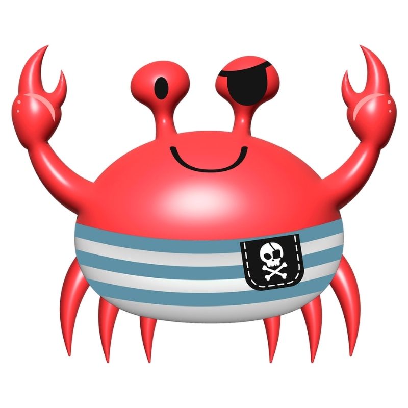 Piraten Krabbe als Folienballon 