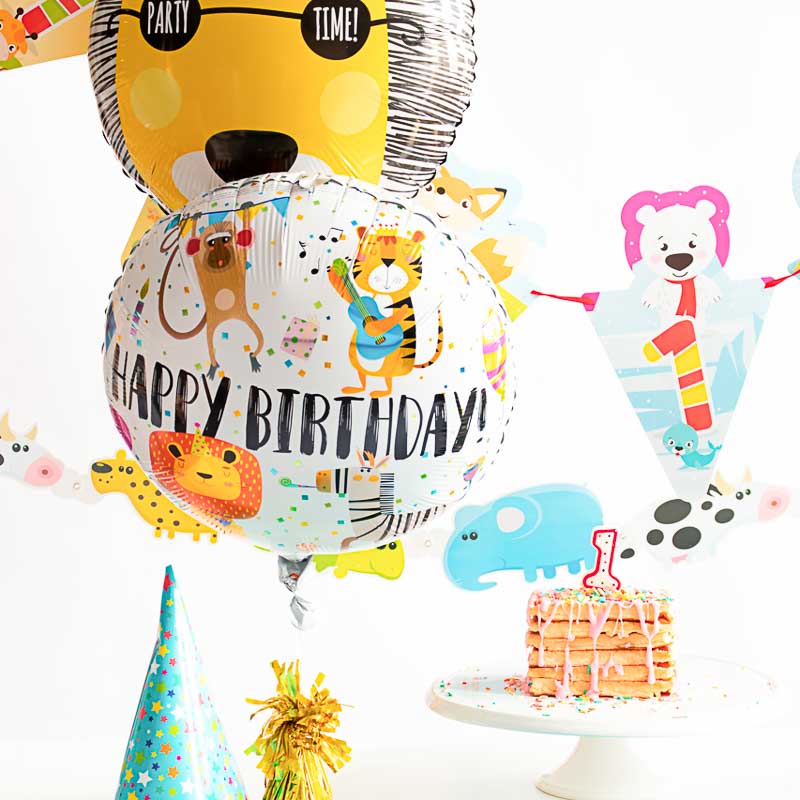 Party Tiere Folienballon Rund