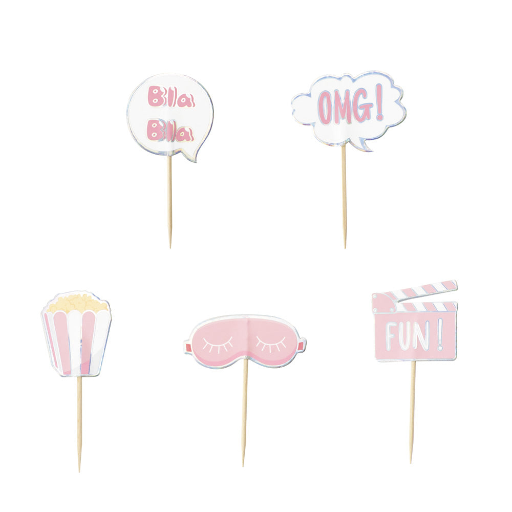 BFF Pyjama Party Cupcake Topper