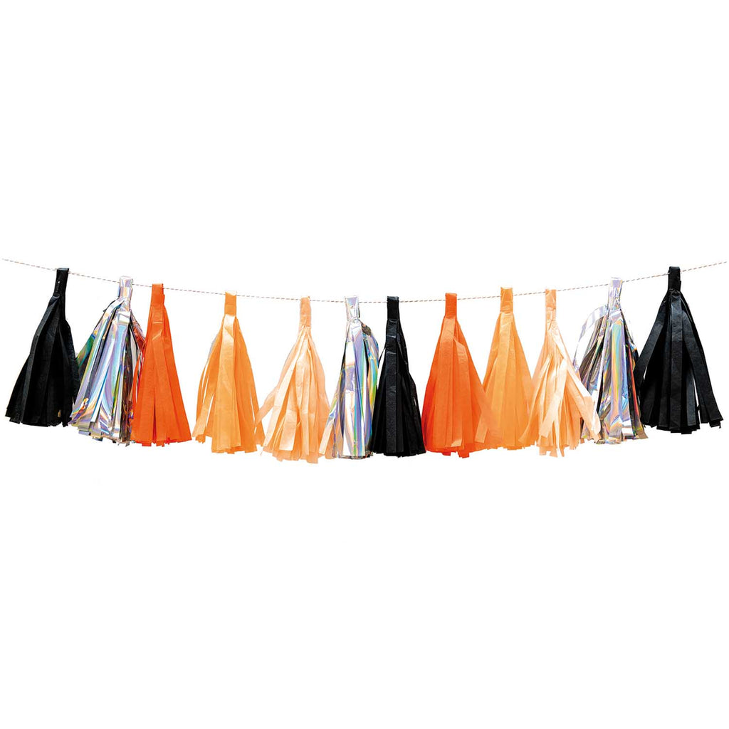 Tassel Girlande Orange/Schwarz