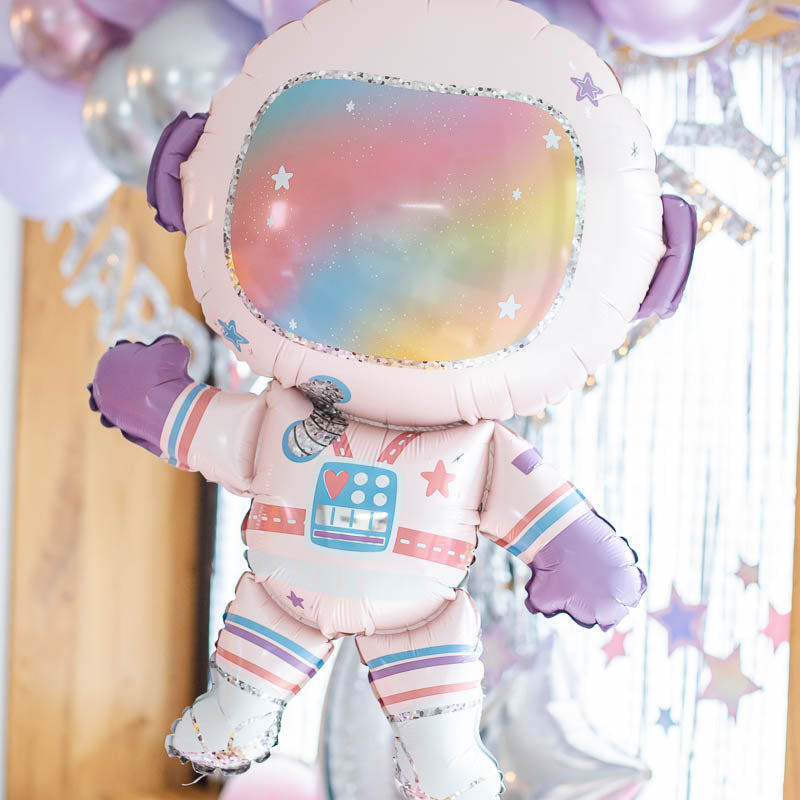 Astronaut Folienballon / Rosa