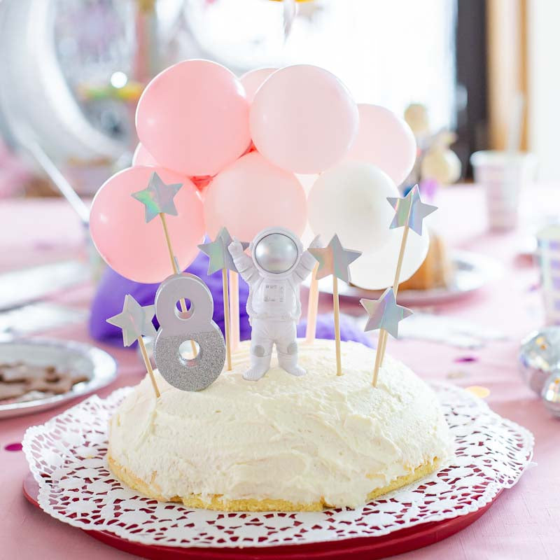 Rosa Ballon Cake Topper