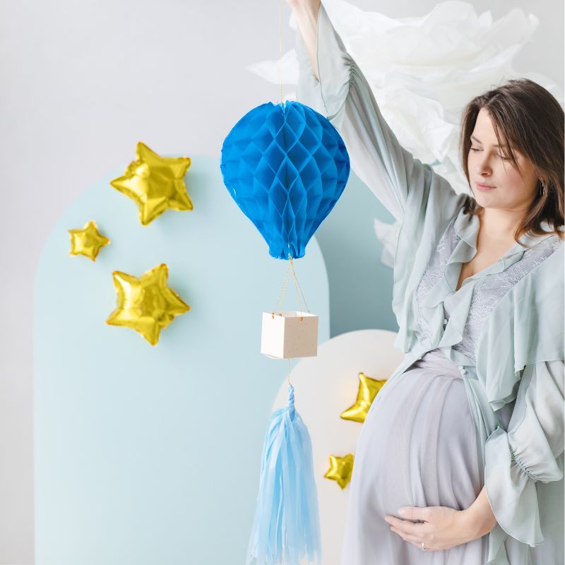 Heißluftballon Waben Deko