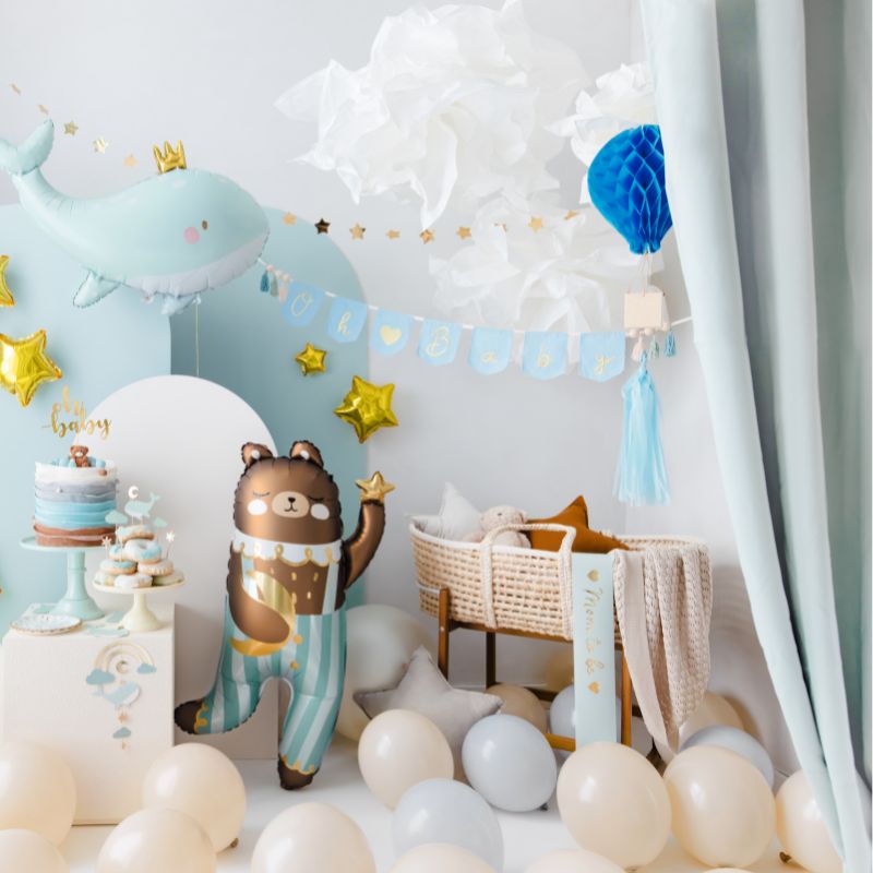 Heißluftballon Waben Deko