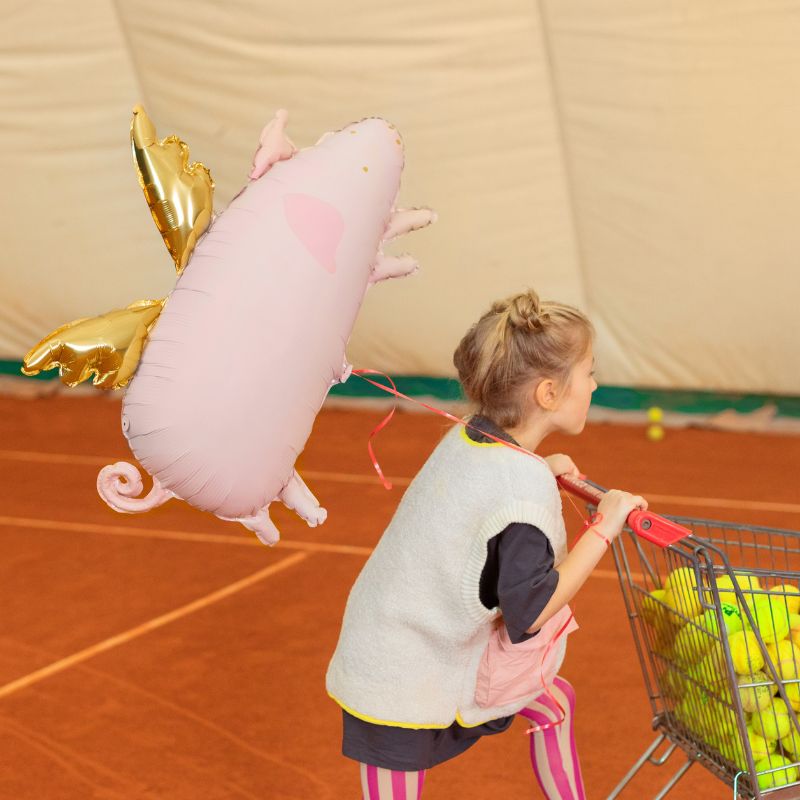 Glücks Schwein Folienballon / Rosa / Silvester
