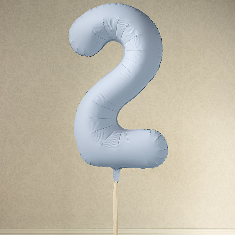 Zahlen Folienballon Hellblau