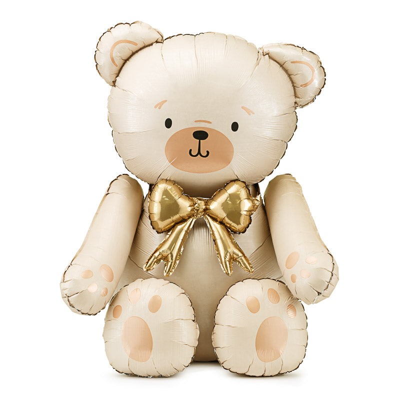 Teddybär Folienballon / Crème 