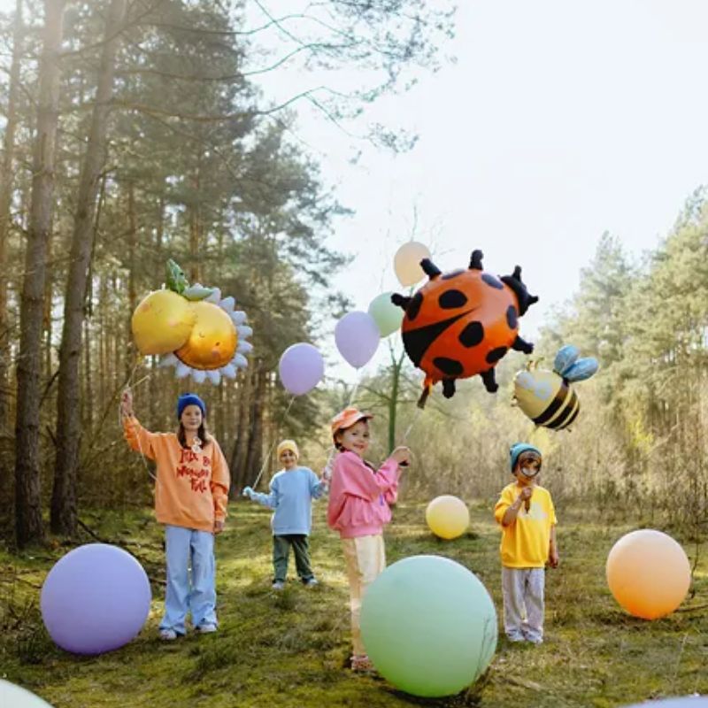 Gleemix 18 Stück Marienkäfer Luftballons - 12 Zoll Latex Deko Für Kindergeburtstag
