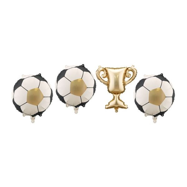 15 Fußball-Ballons (30,5 Cm) – Schwarz, Weiß, Grün, Für Sport-Mottopartys, Aus Latex, Mit Helium Oder Luft Füllbar