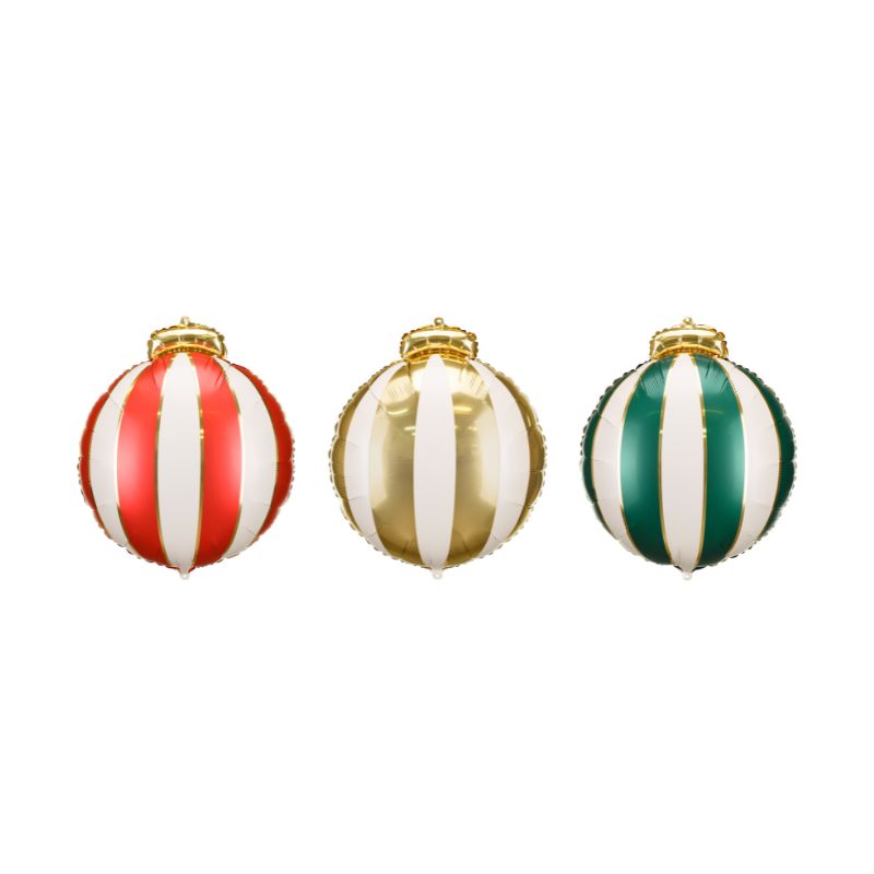 Weihnachtskugeln Folienballon Mix