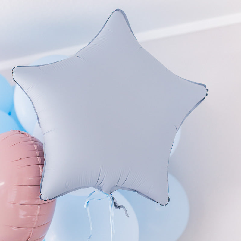 Stern Folienballon Hellblau