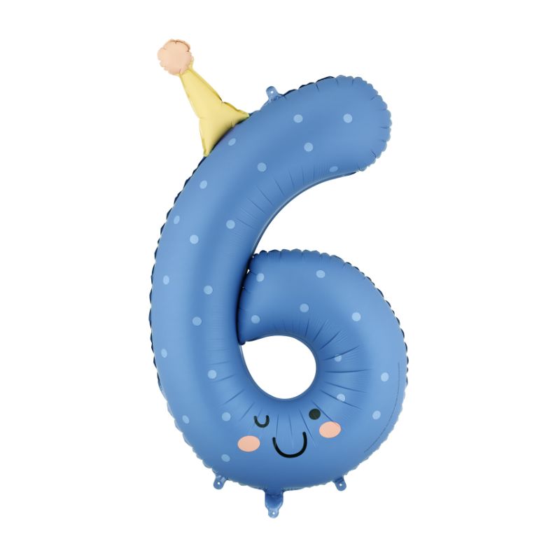 Zahlen Folienballon / Bunt / Hütchen