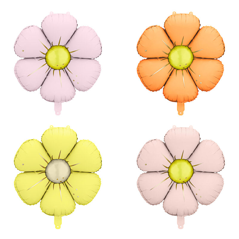 Midi Blumen Folienballons / Pastell 