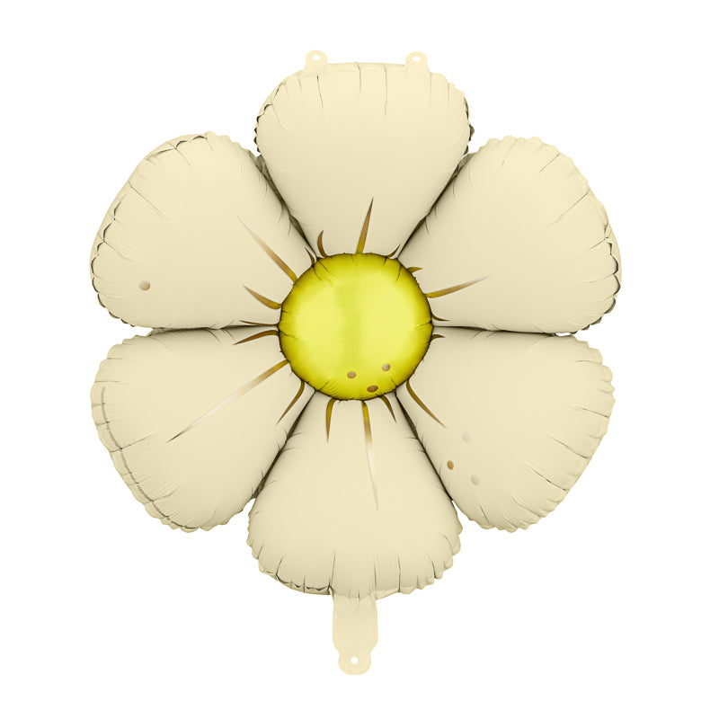 Mini Gänseblümchen Folienballon / Crème 