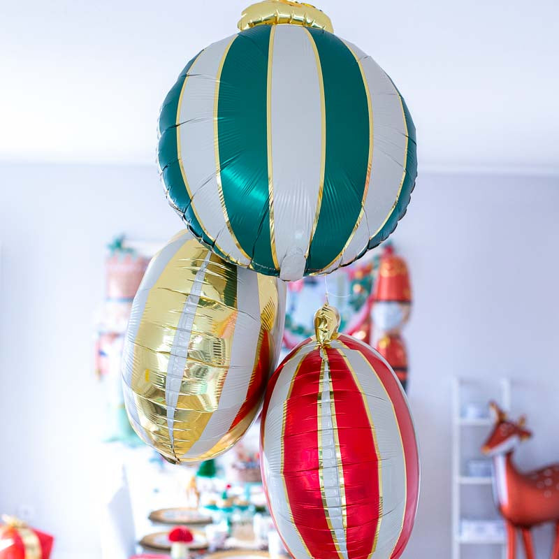 Weihnachtskugel Folienballon Mix