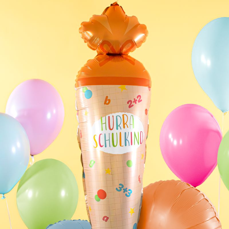 Schulkind Folienballon Schultüte ABC