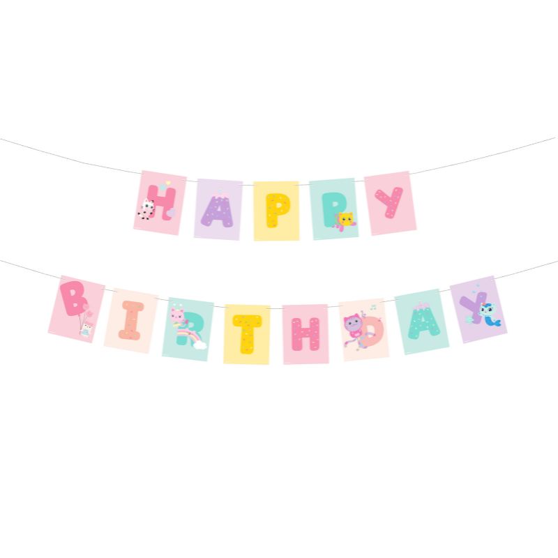 Gabby's Dollhouse Happy Birthday Girlande