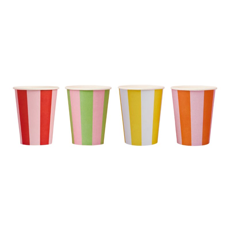 Streifen Party Becher 