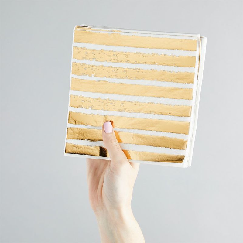 Servietten Metallic Gold