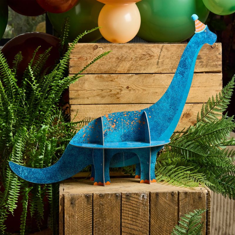 Langhals Muffin Display / Dinosaurier / Blau