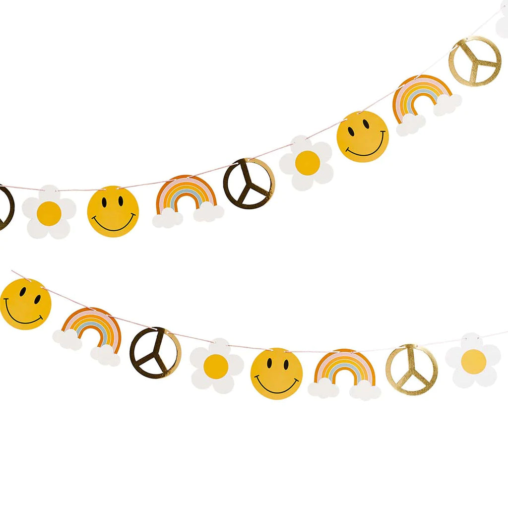 Peace and Smiley Girlande