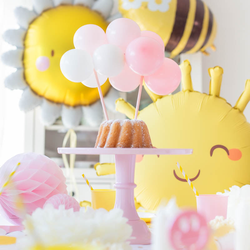 Rosa Ballon Cake Topper