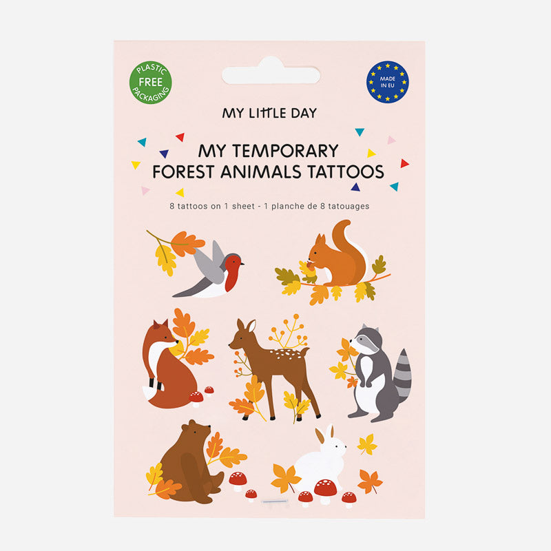 Waldtiere / Herbstwald Kinder Tattoos