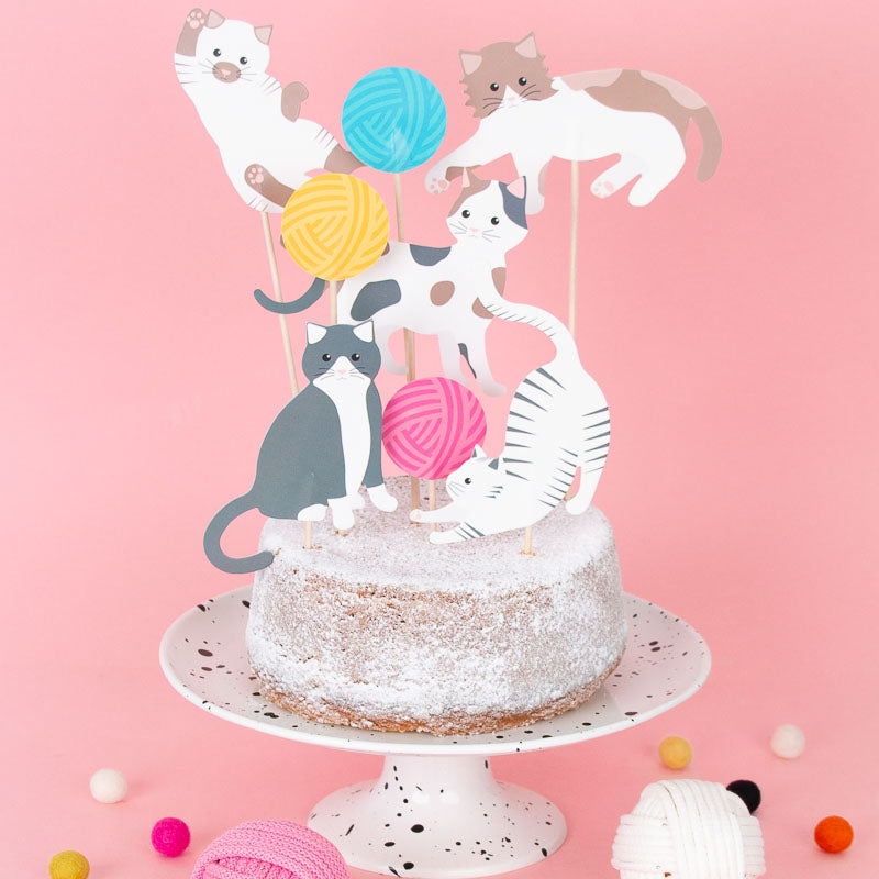 Katzen Cake Topper Set 